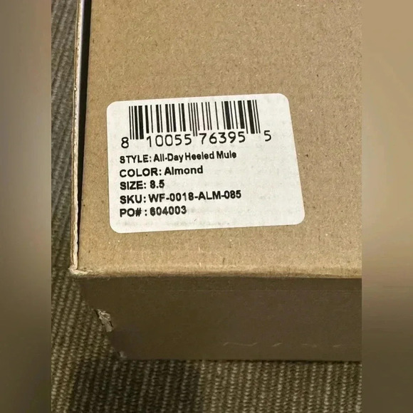 NEW | Nisolo Almond All-Day Waterproof Block Heeled Leather Mule Women’s 8.5 - Picture 12 of 16